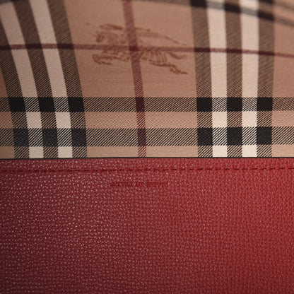 Burberry Haymarket Check Small Reversible Tote Poppy Red 8 of 13