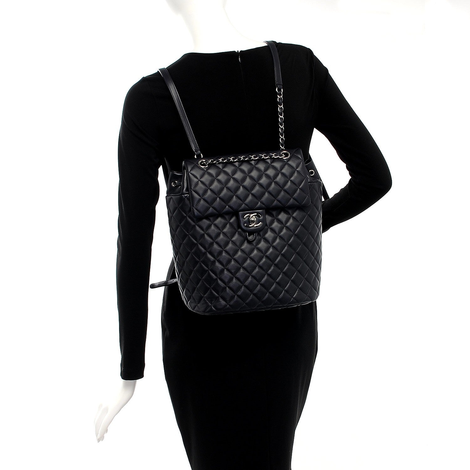 Chanel Lambskin Quilted Large Urban Spirit Backpack Dark Navy 2 of 7