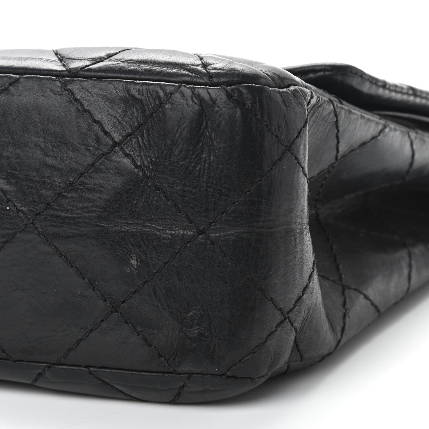 Aged Calfskin Quilted 50th Anniversary 2.55 Reissue 227 Flap Black