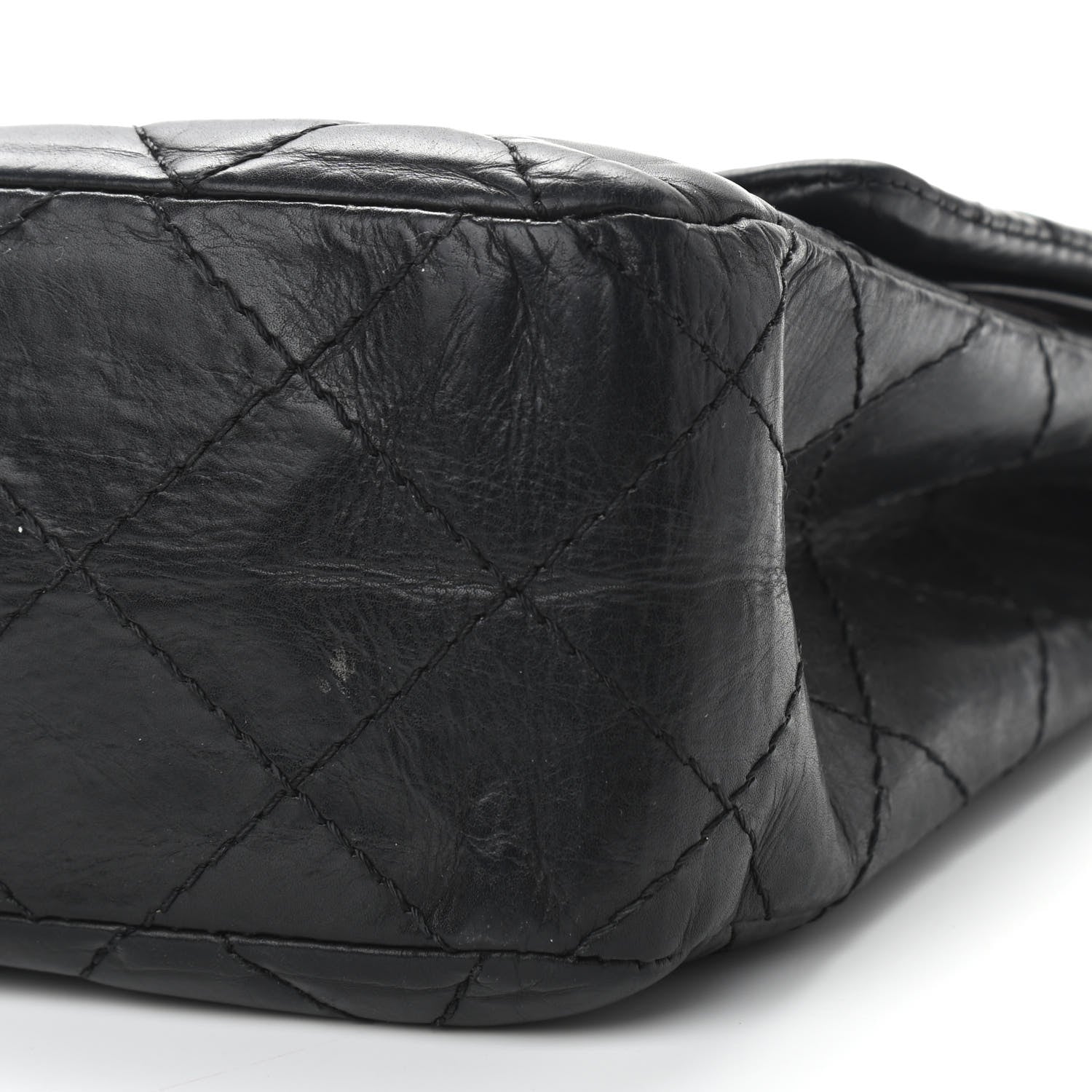 Chanel Aged Calfskin Quilted 50th Anniversary 2.55 Reissue 227 Flap Black 9 of 11