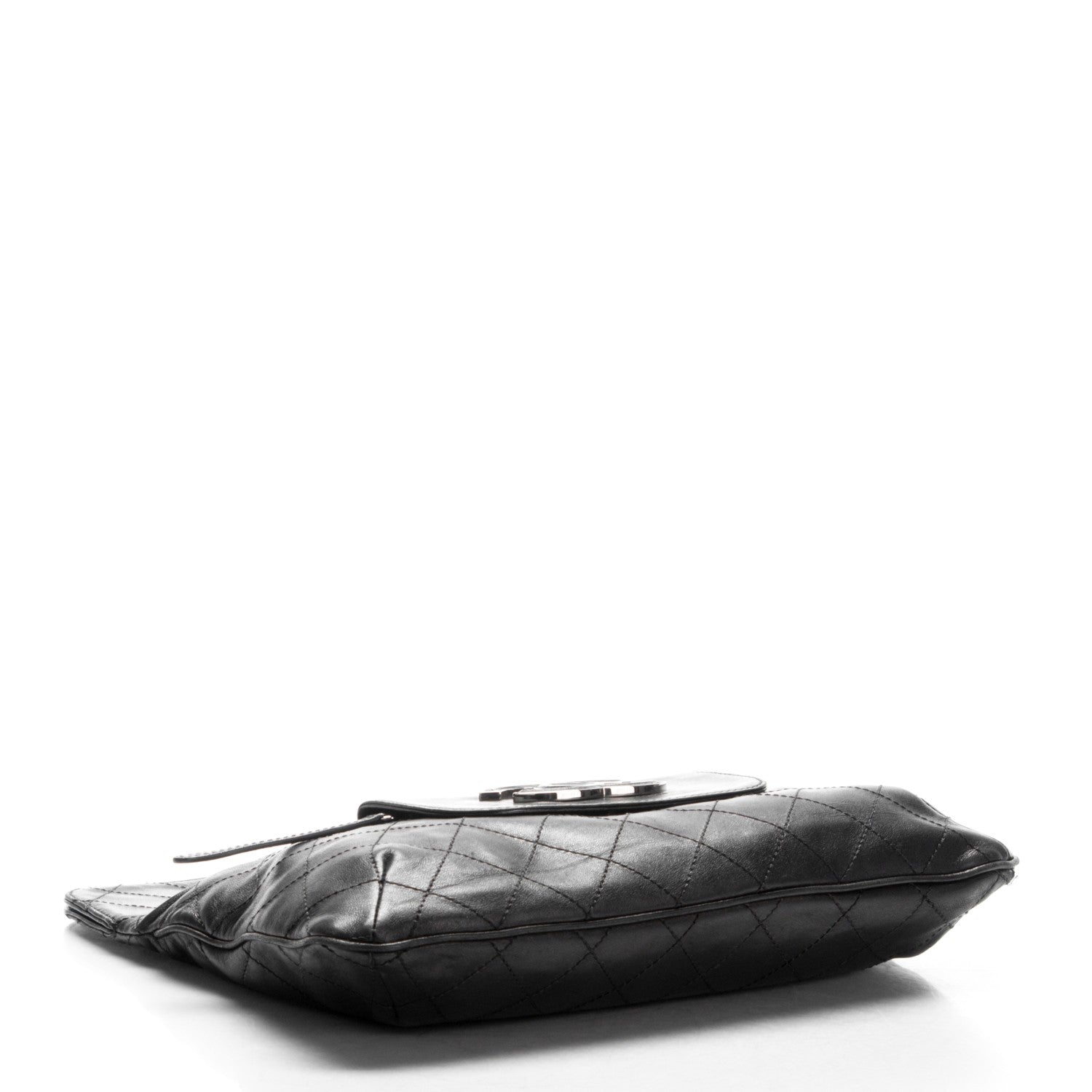 Chanel Lambskin Diamond Stitch Convertible Clutch Black 4 of 8