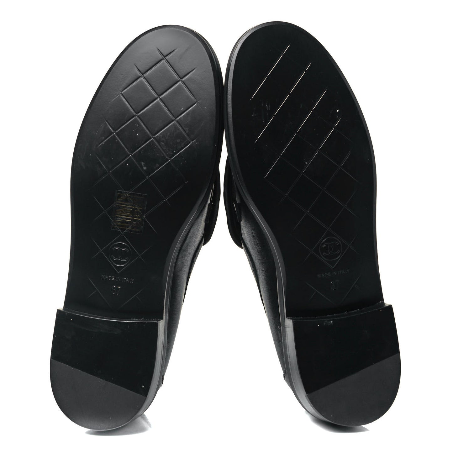 Lambskin Quilted CC Turnlock Loafers 37 Black