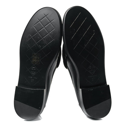 Chanel Lambskin Quilted CC Turnlock Loafers 37 Black 5 of 8