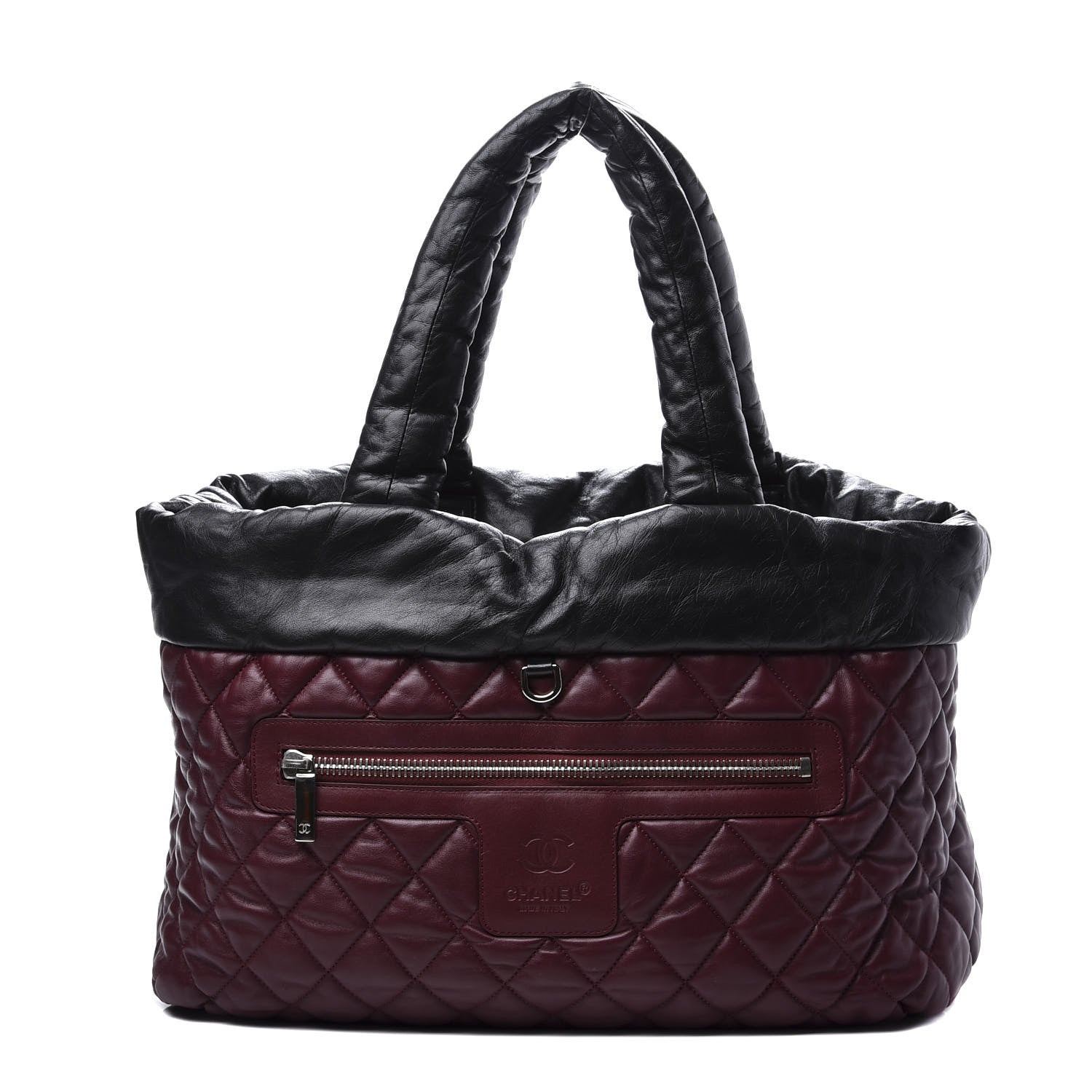 Chanel Lambskin Quilted Medium Coco Cocoon Reversible Tote Black 11 of 17