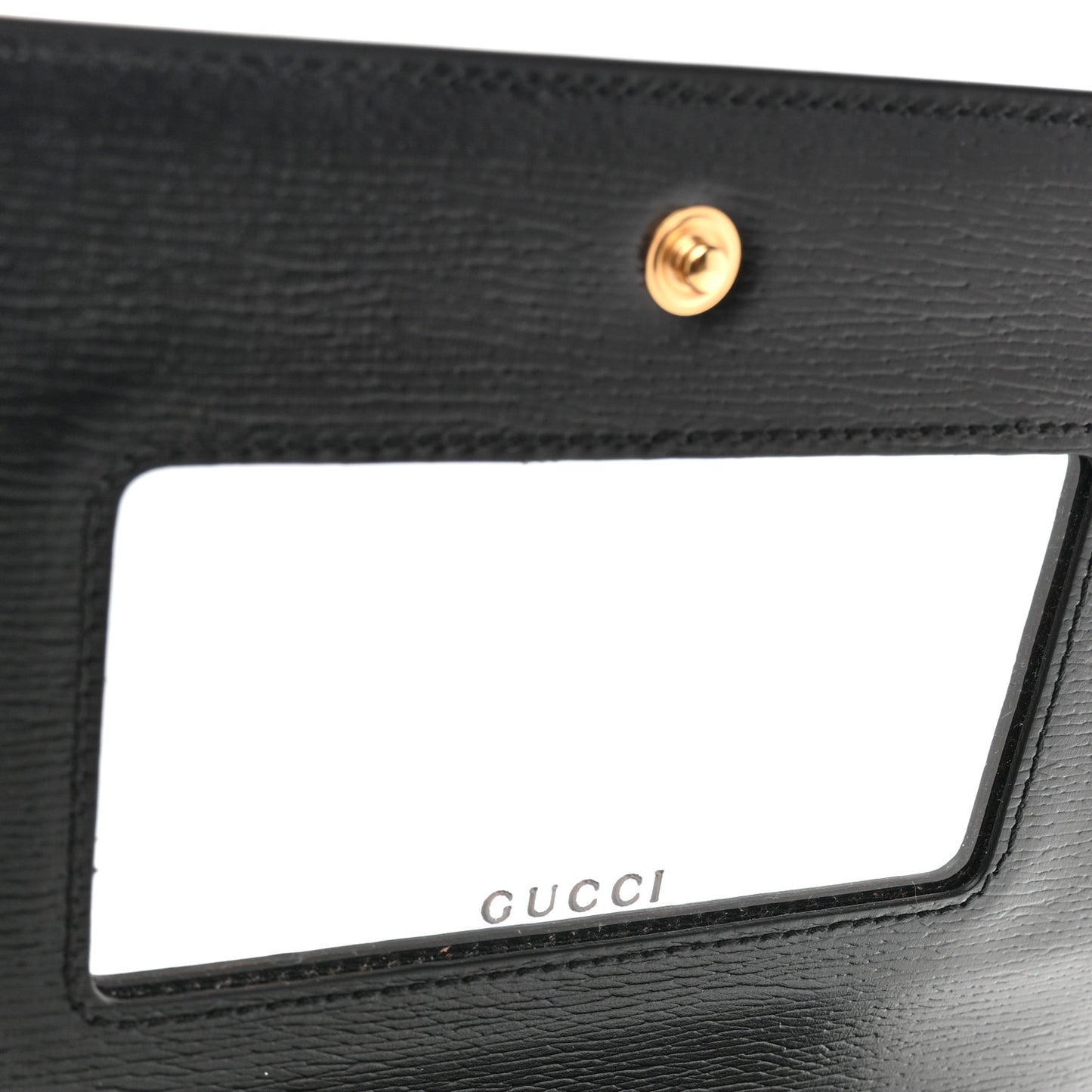 Textured Calfskin Script Logo Wallet On Chain Black