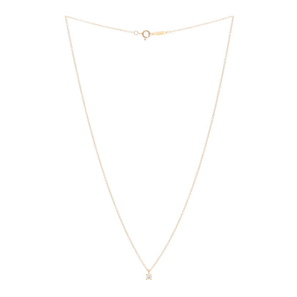 Tiffany 18K Rose Gold Diamond .12ct Solitaire Pendant Necklace 3 of 5