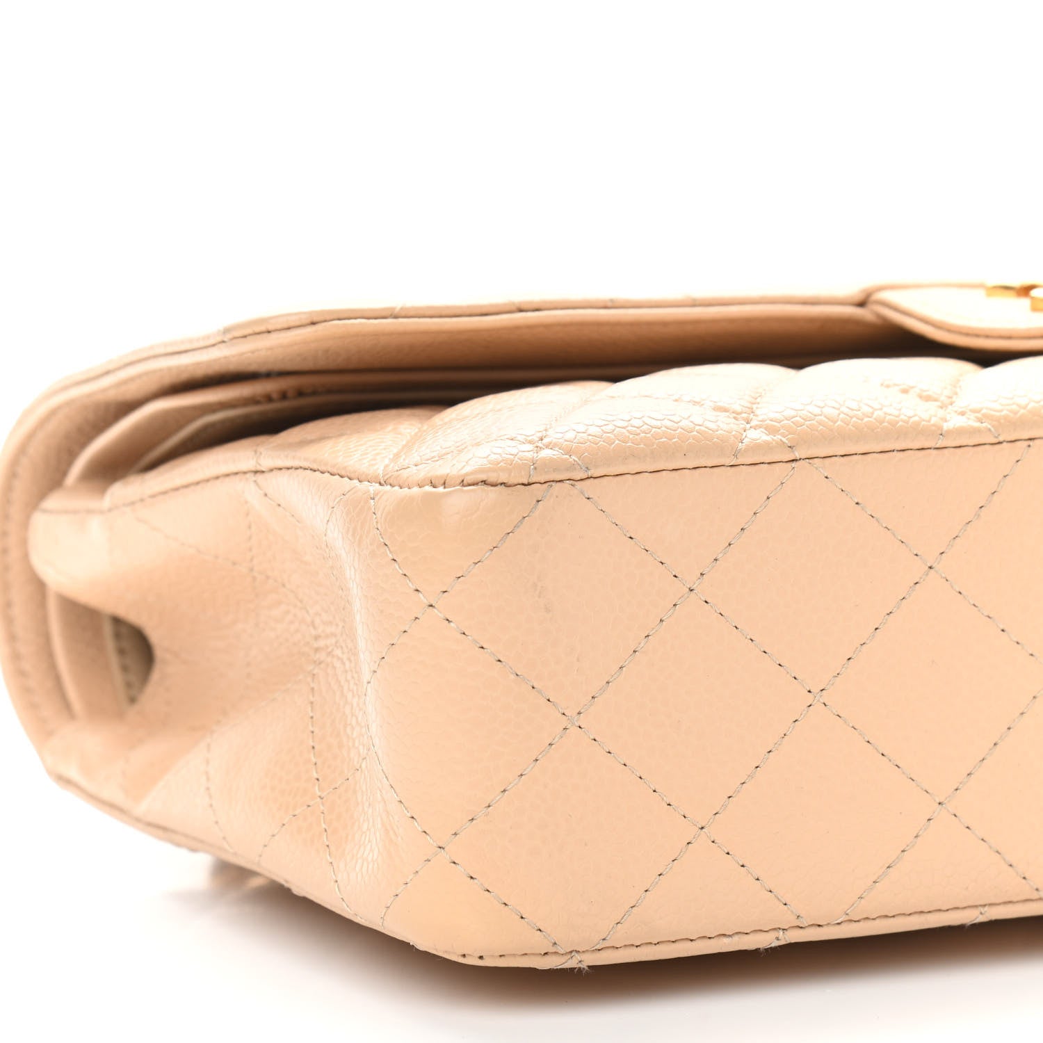 Chanel Caviar Quilted Medium Double Flap Beige 8 of 11