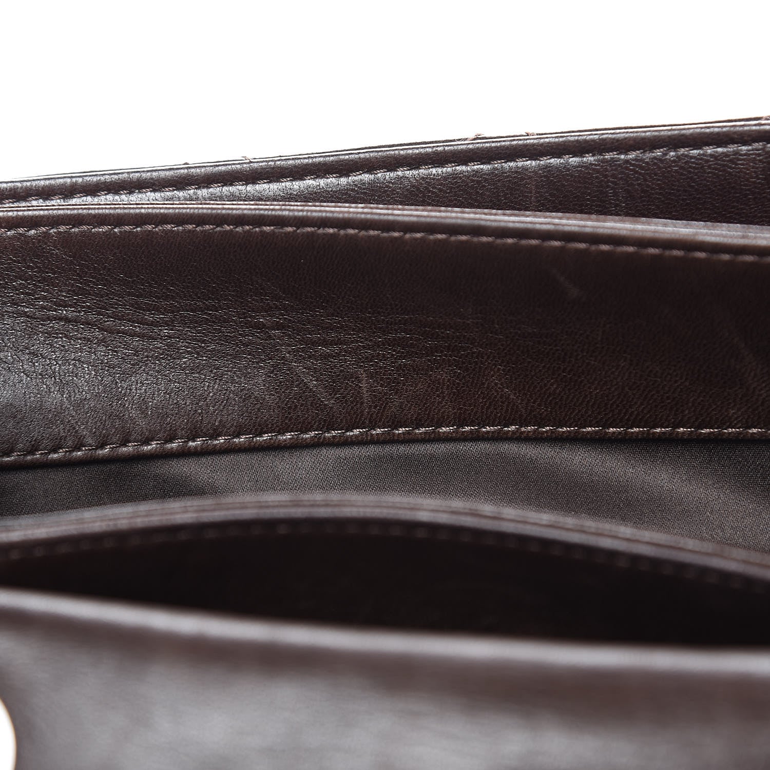 Chanel Lambskin Quilted Large 3 Flap Dark Brown 15 of 20