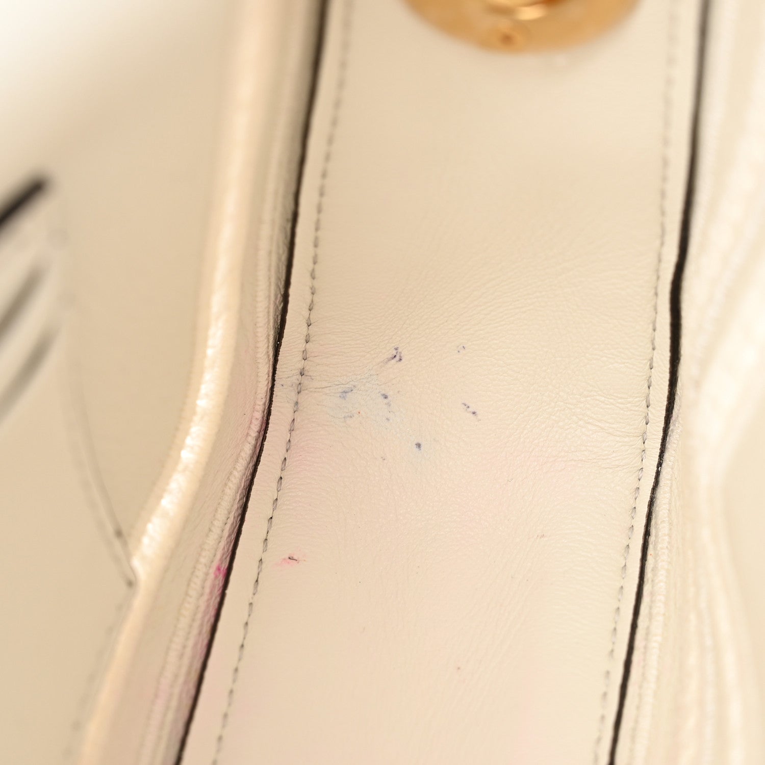 Fendi Nappa Apolo Floral Embroidered Mini Chain Baguette White 11 of 12