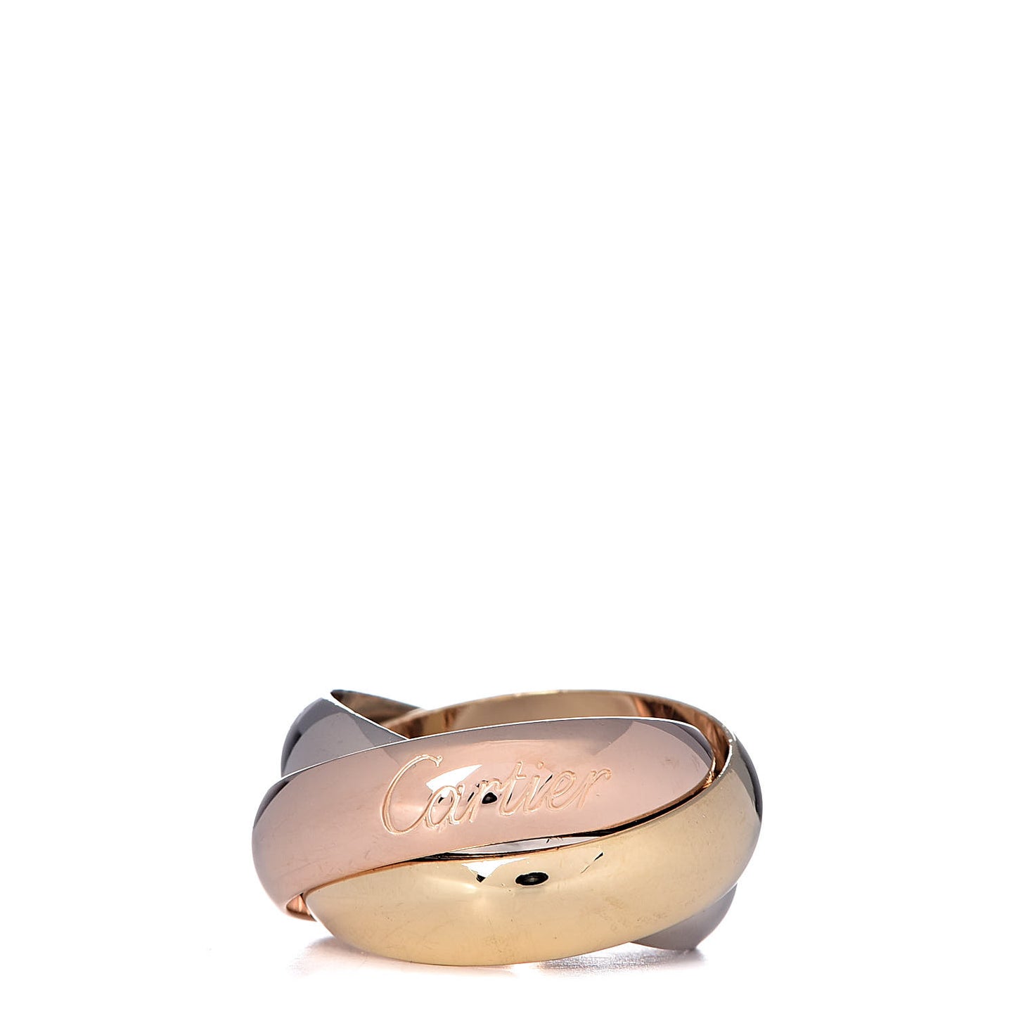 18K Pink Yellow White Gold Large Trinity Ring 49 4.75