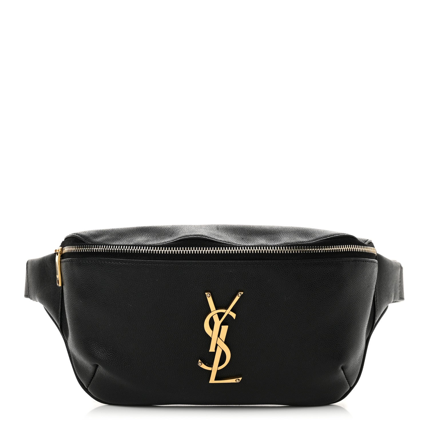Saint Laurent Grain De Poudre Monogram Belt Bag Black 1 of 12