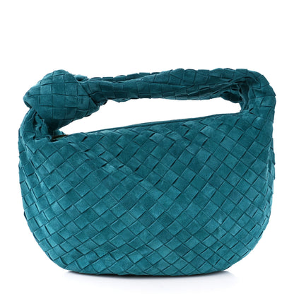 Bottega Veneta Suede Intrecciato Teen Jodie Hobo Petroleum Blue 1 of 11
