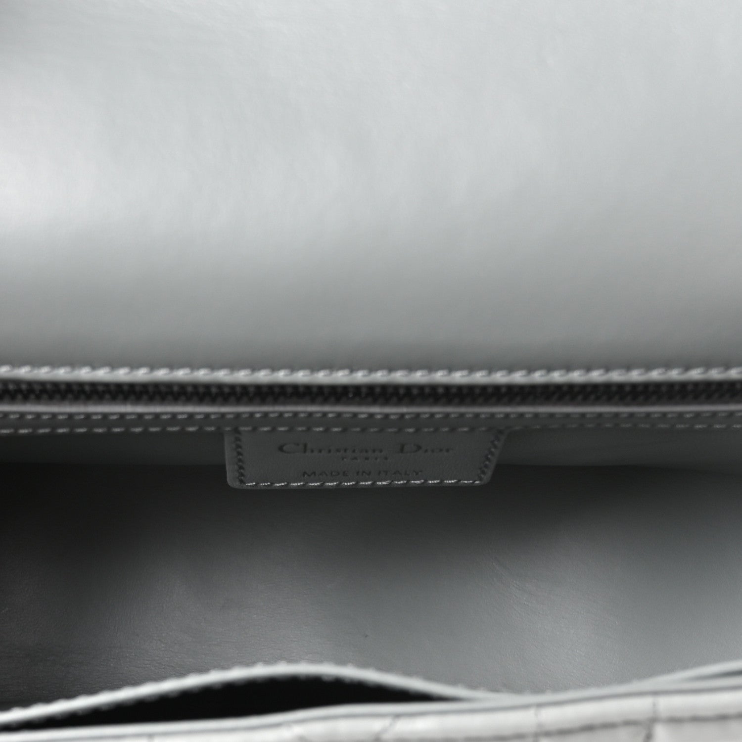 Christian Dior Calfskin Macrocannage Medium Caro Bag Iron Grey 5 of 10