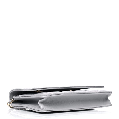 Chanel Caviar Quilted Wallet On Chain WOC Grey 3 of 4