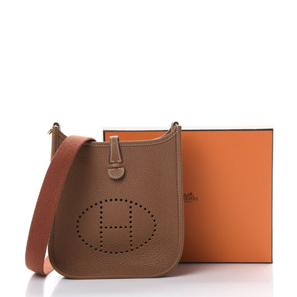 Hermes Taurillon Clemence Amazone Evelyne TPM Gold Cuivre 10 of 10