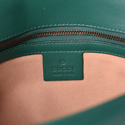 Gucci Calfskin Matelasse Small GG Marmont Shoulder Bag Emerald Green 6 of 10