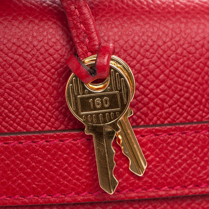 Hermes Epsom Kelly Sellier 32 Rouge Casaque 8 of 28