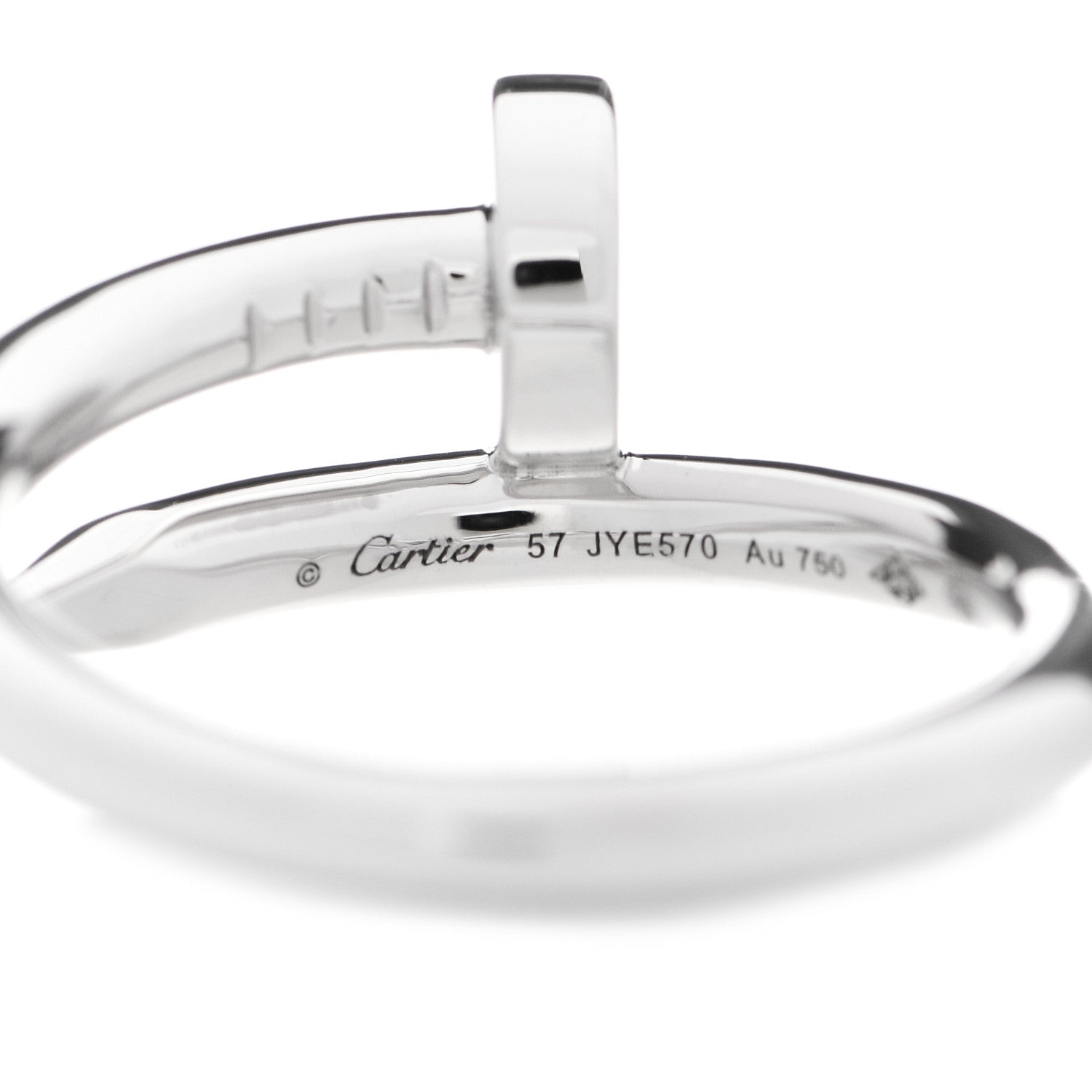 Cartier 18K White Gold Juste Un Clou Ring 57 8 3 of 5