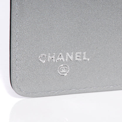 Chanel Lambskin Camellia Embossed Yen Wallet Black 7 of 7