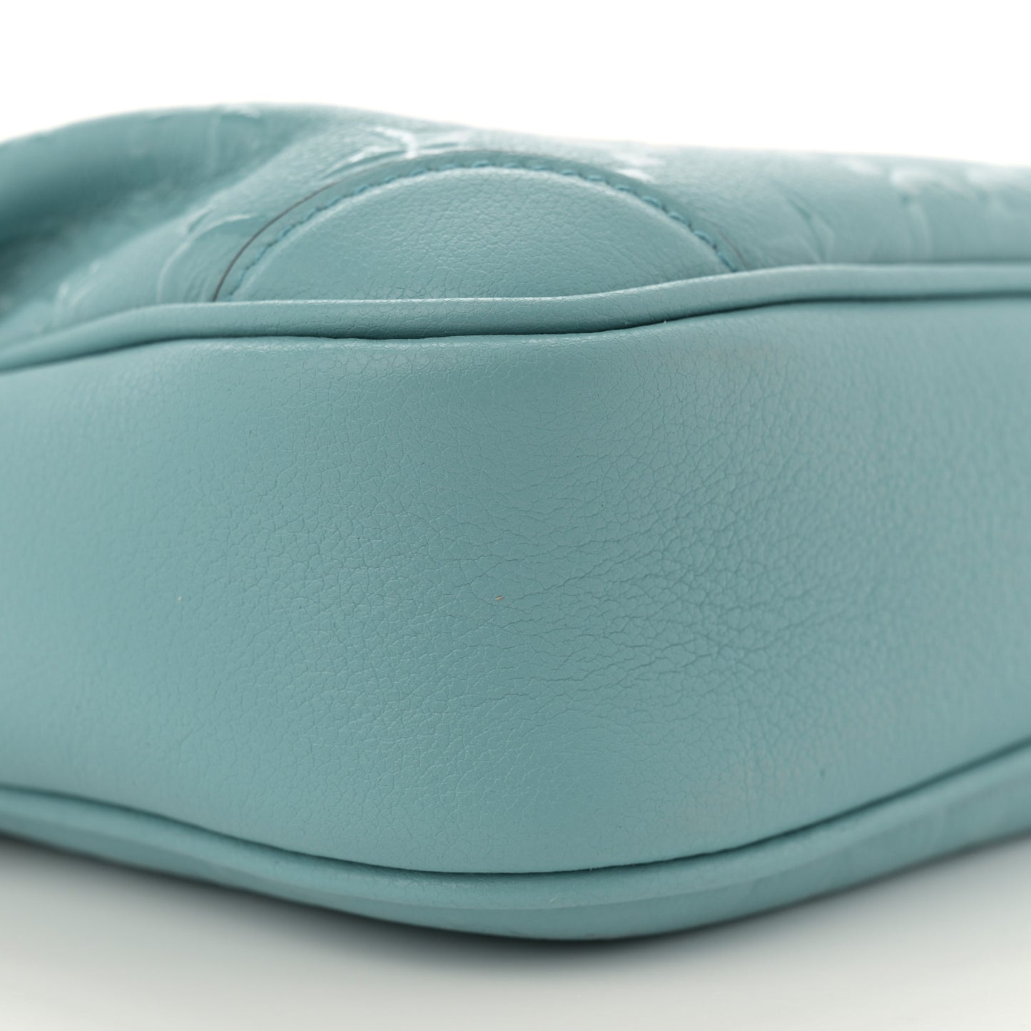 Wonka Grain Calfskin GG Monogram Star Embossed Small GG Shoulder Bag Dusty Azure