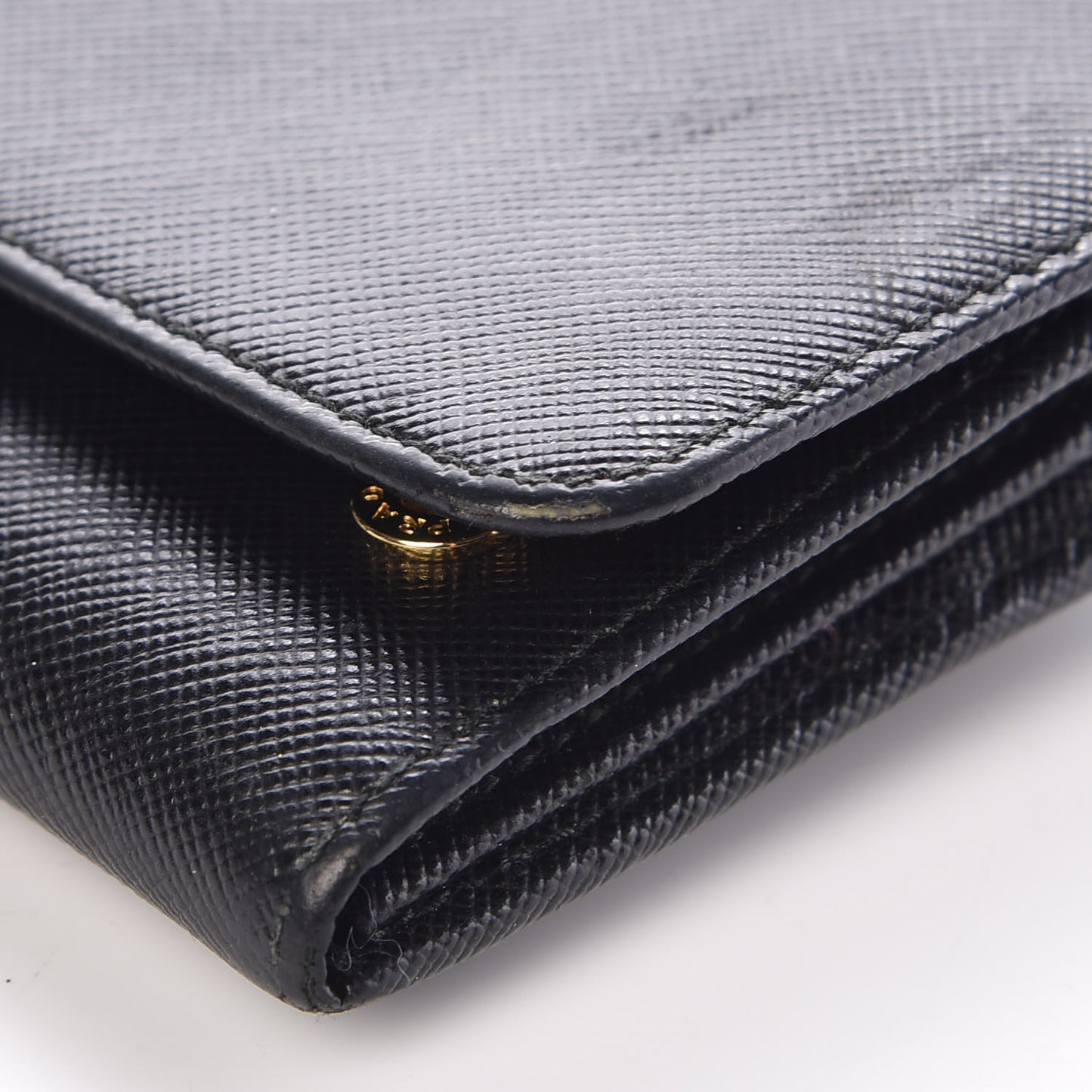 Saffiano Continental Flap Wallet Black