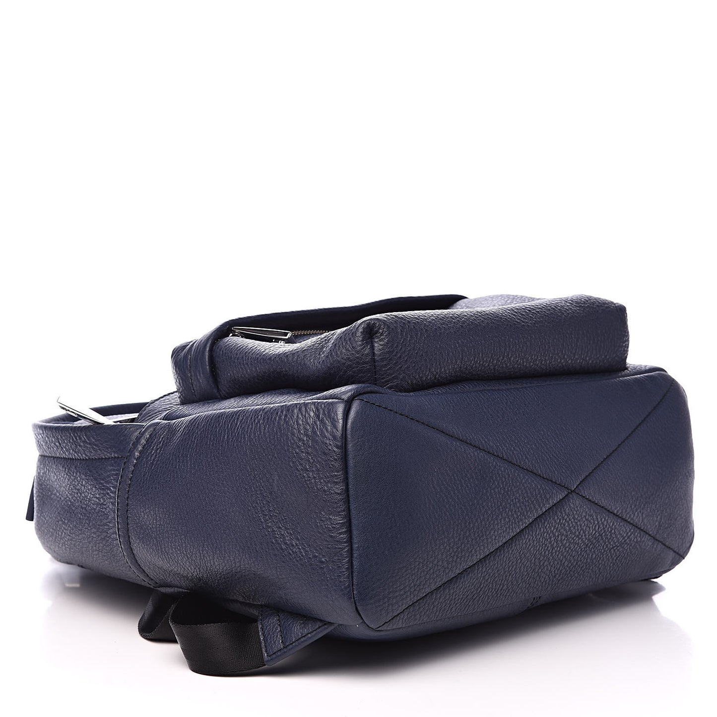 Pebbled Calfskin Varsity Backpack French Navy