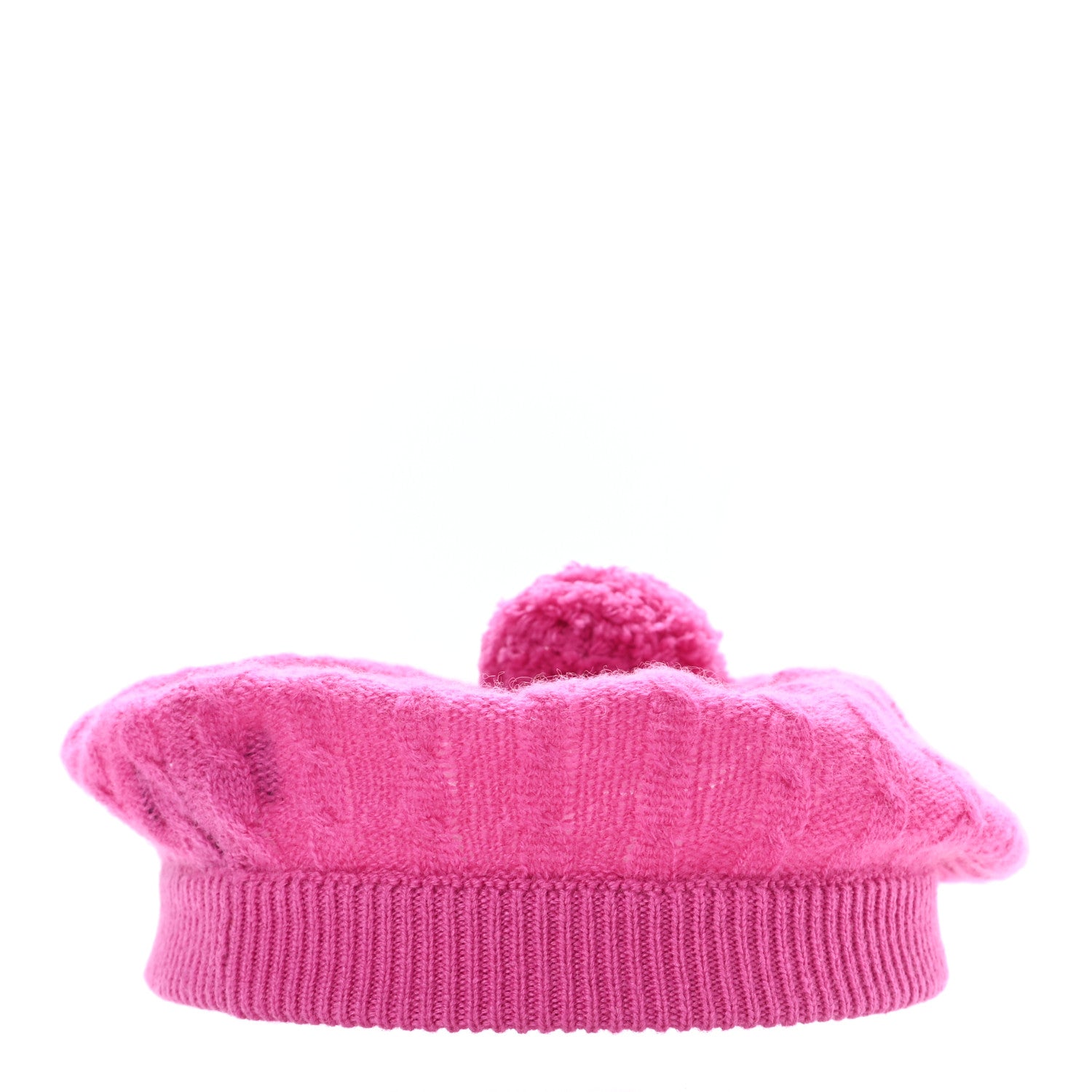 Chanel Cashmere Beaded CC Beret Pink 5 of 9