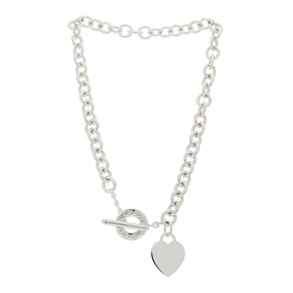 Tiffany Sterling Silver Heart Tag Toggle Necklace 2 of 4