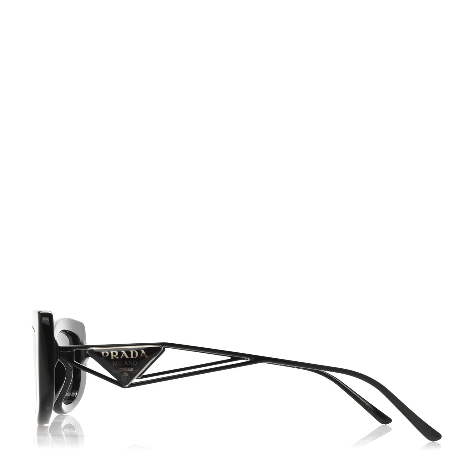 Prada Acetate Sunglasses SPR 14Y Black Slate Gray 3 of 7