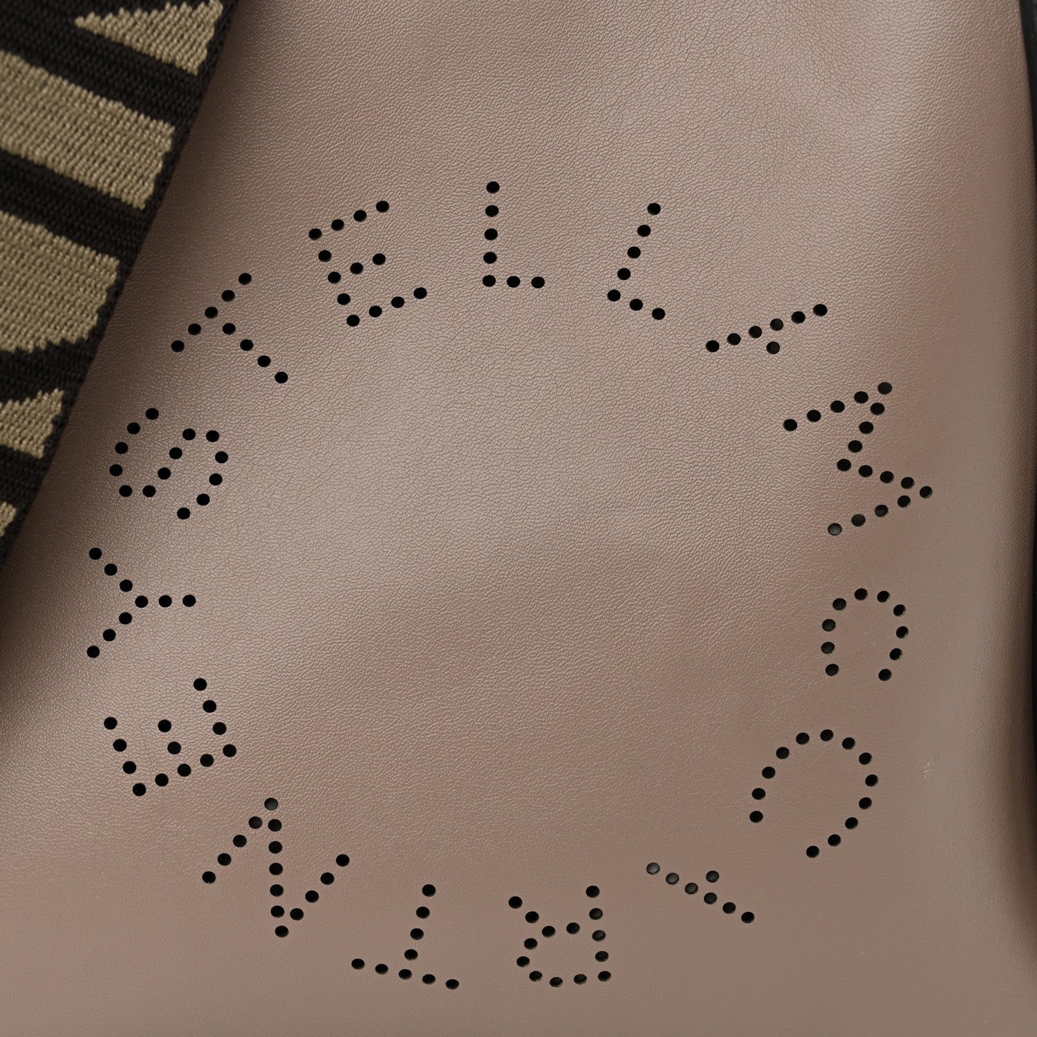 Stella McCartney Eco Alter Nappa Perforated Logo Mini Crossbody Dark Taupe 7 of 9