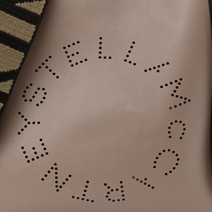 Stella McCartney Eco Alter Nappa Perforated Logo Mini Crossbody Dark Taupe 7 of 9
