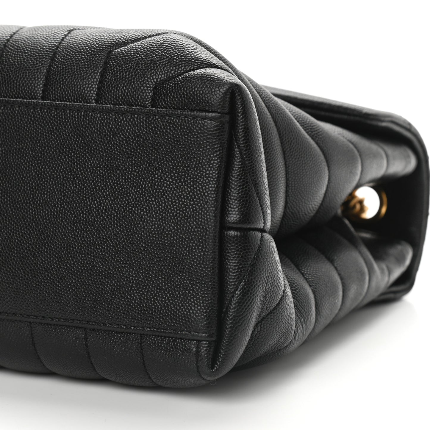 Grain de Poudre Calfskin Y Quilted Monogram Medium Loulou Chain Satchel Black