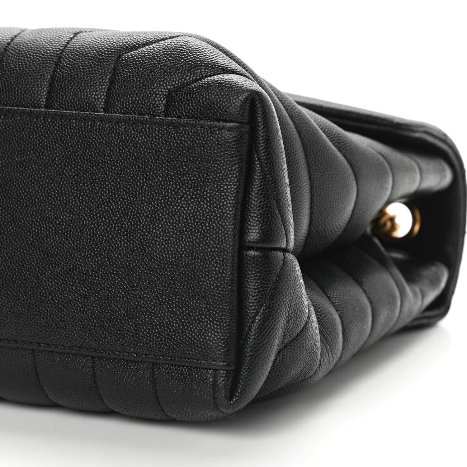 Saint Laurent Grain de Poudre Calfskin Y Quilted Monogram Medium Loulou Chain Satchel Black 9 of 9