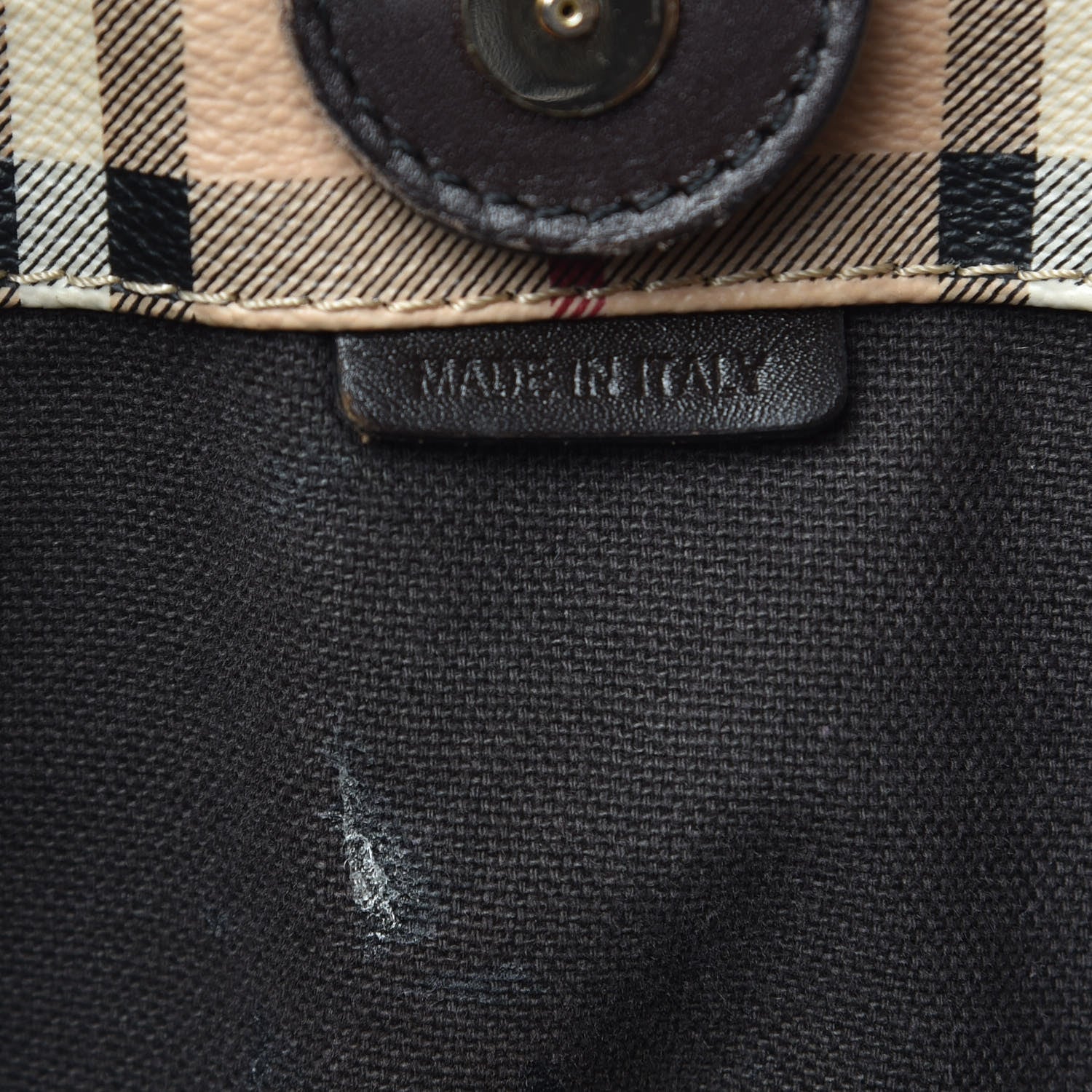 Burberry Haymarket Check Small Canterbury Tote Chocolate 6 of 17