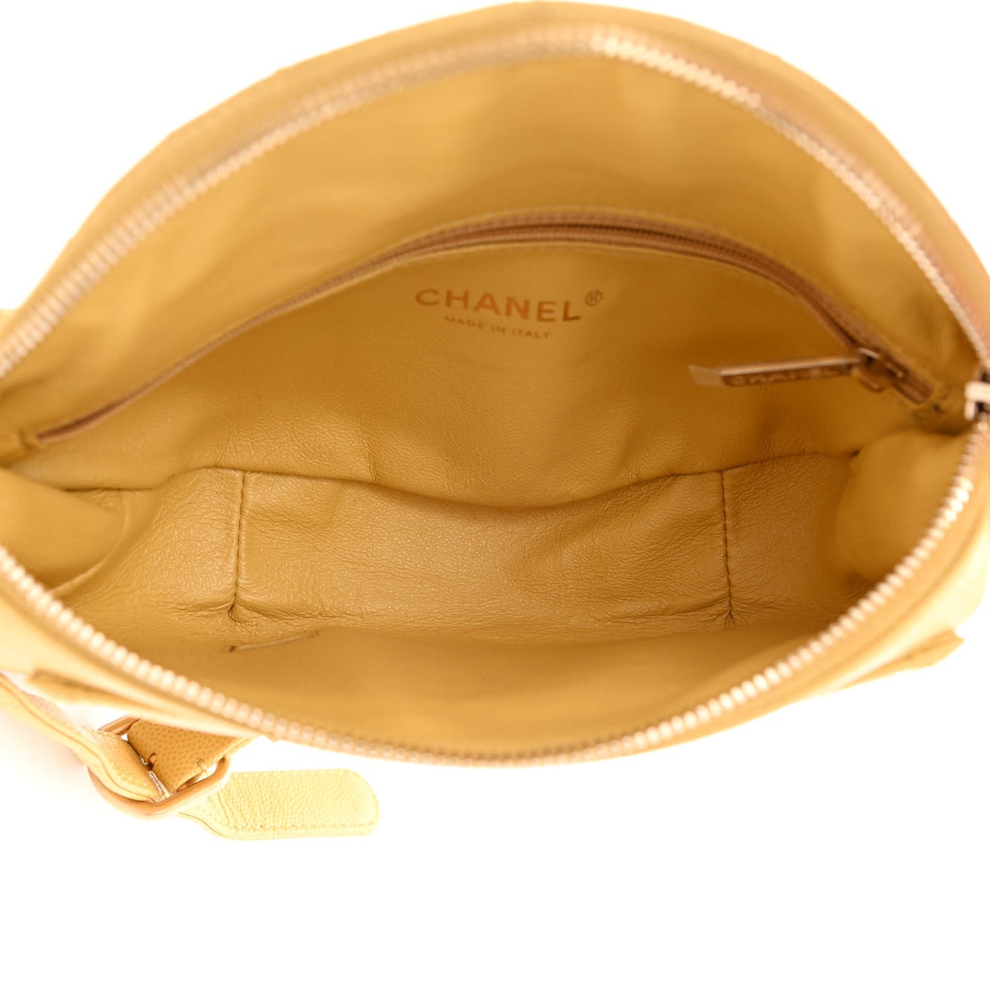 Caviar Quilted Filigree Waist Bag Yellow