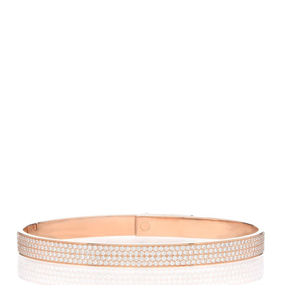 Hermes 18K Rose Gold Diamond PM Kelly Full Pave Bracelet ST 3 of 5