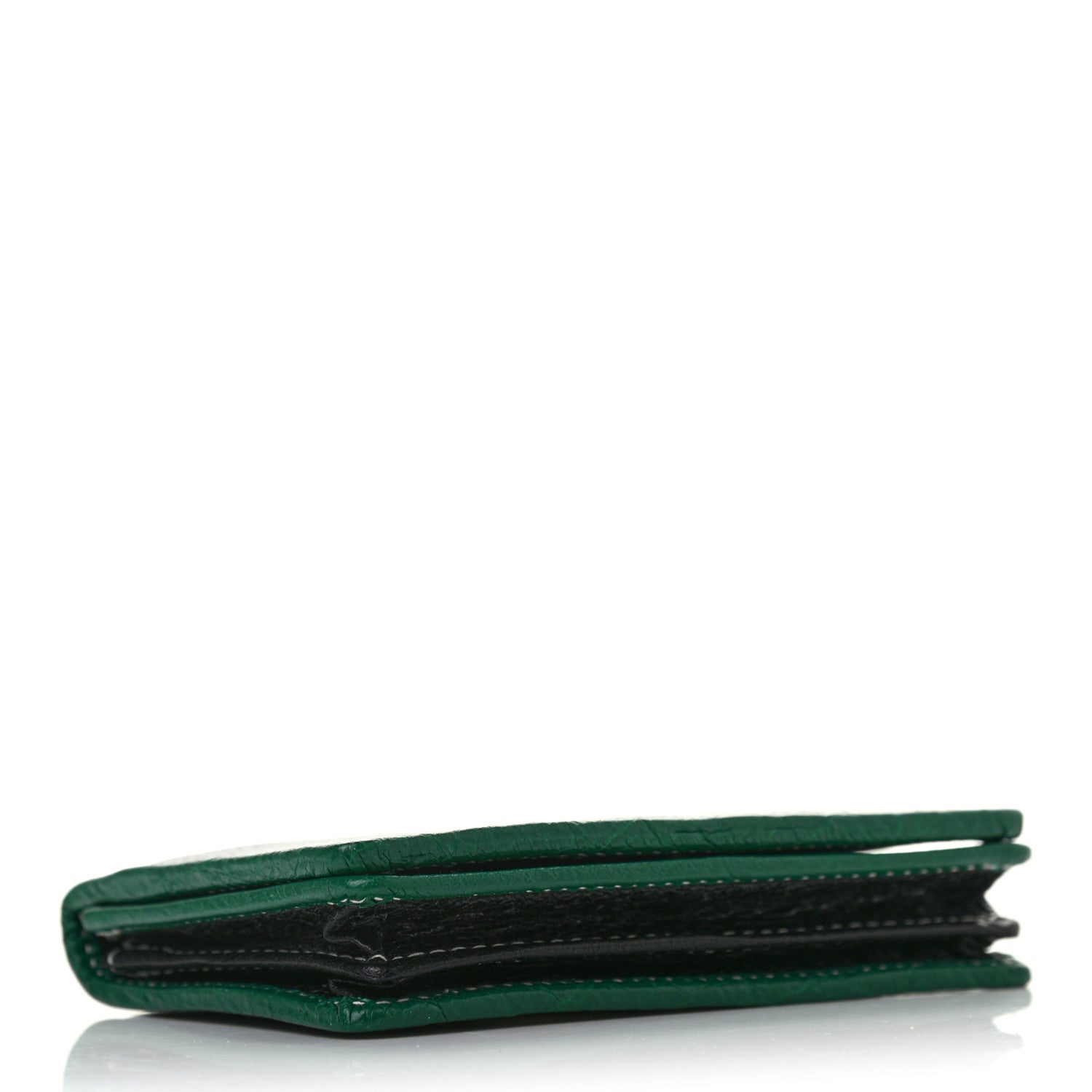 Balenciaga Agneau Arena Multicolore Bazar Bi-Fold Card Case Green Grey Black 3 of 6