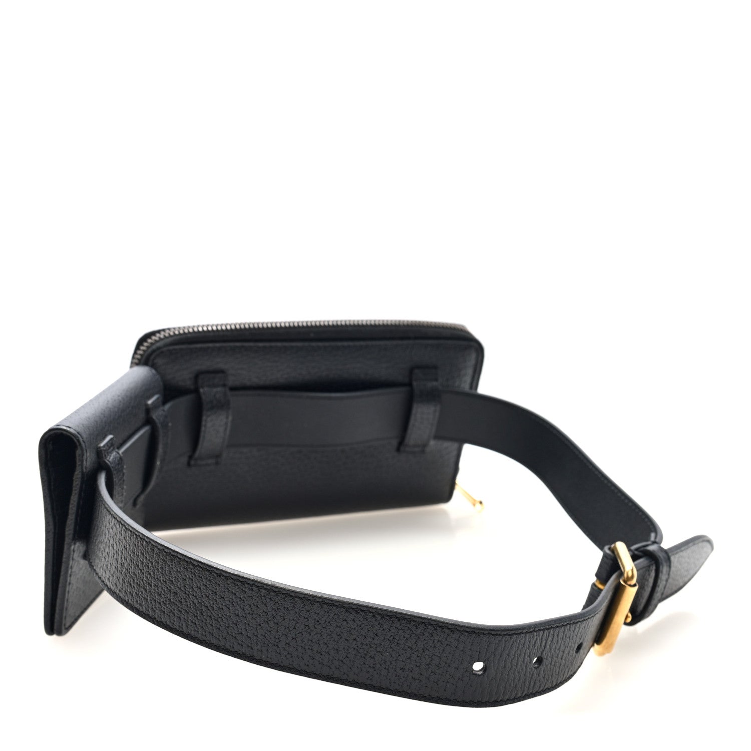 Gucci Calfskin GG Marmont Double Belt Bag 70 28 Black 3 of 9