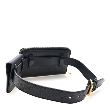 Gucci Calfskin GG Marmont Double Belt Bag 70 28 Black 3 of 9