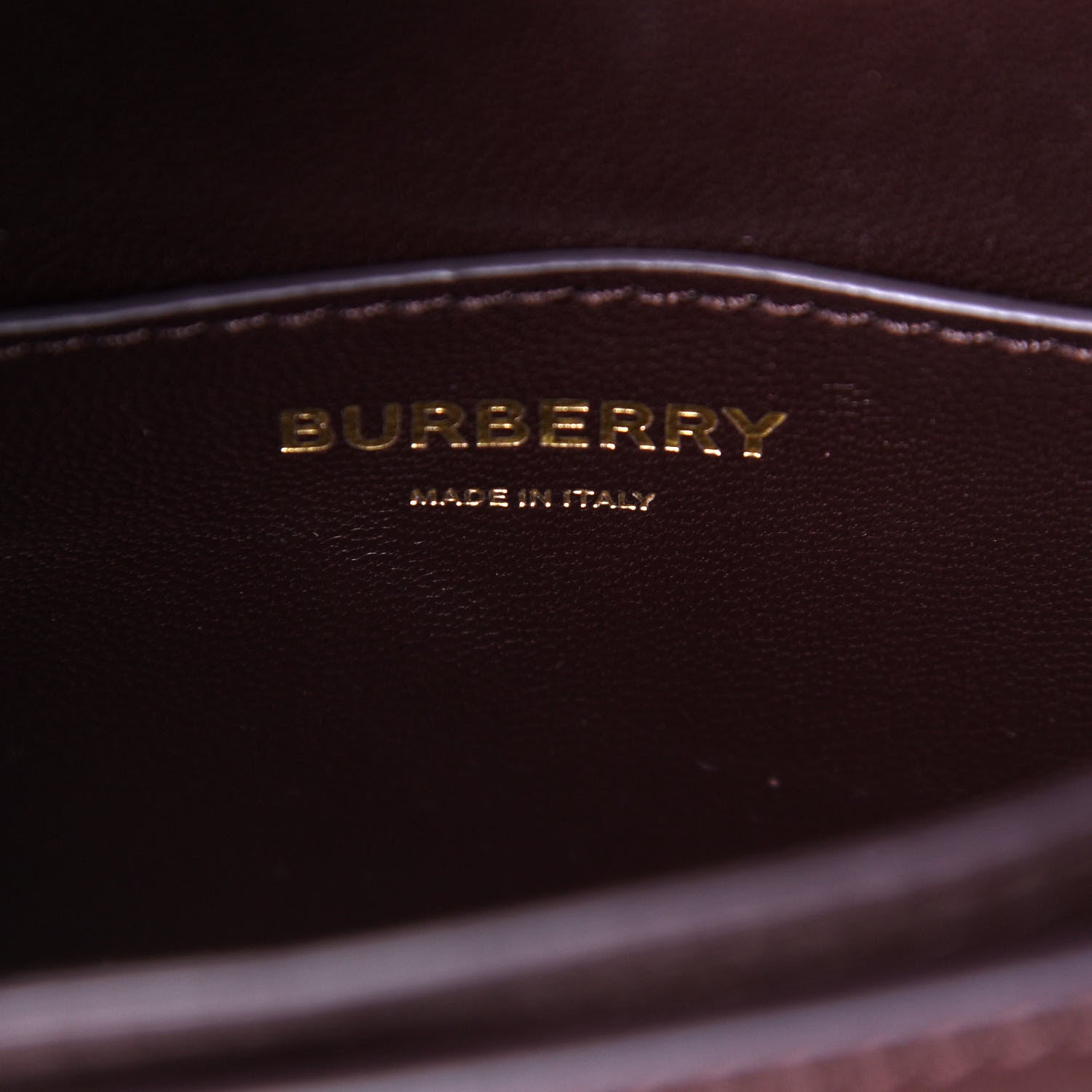 Burberry Calfskin Monogram Embossed Mini TB Bag Oxblood 8 of 10