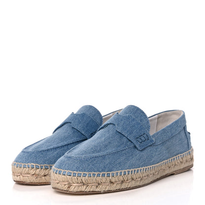 Hermes Denim Canvas Womens Trip Espadrilles 37 Bleu Clair 3 of 12