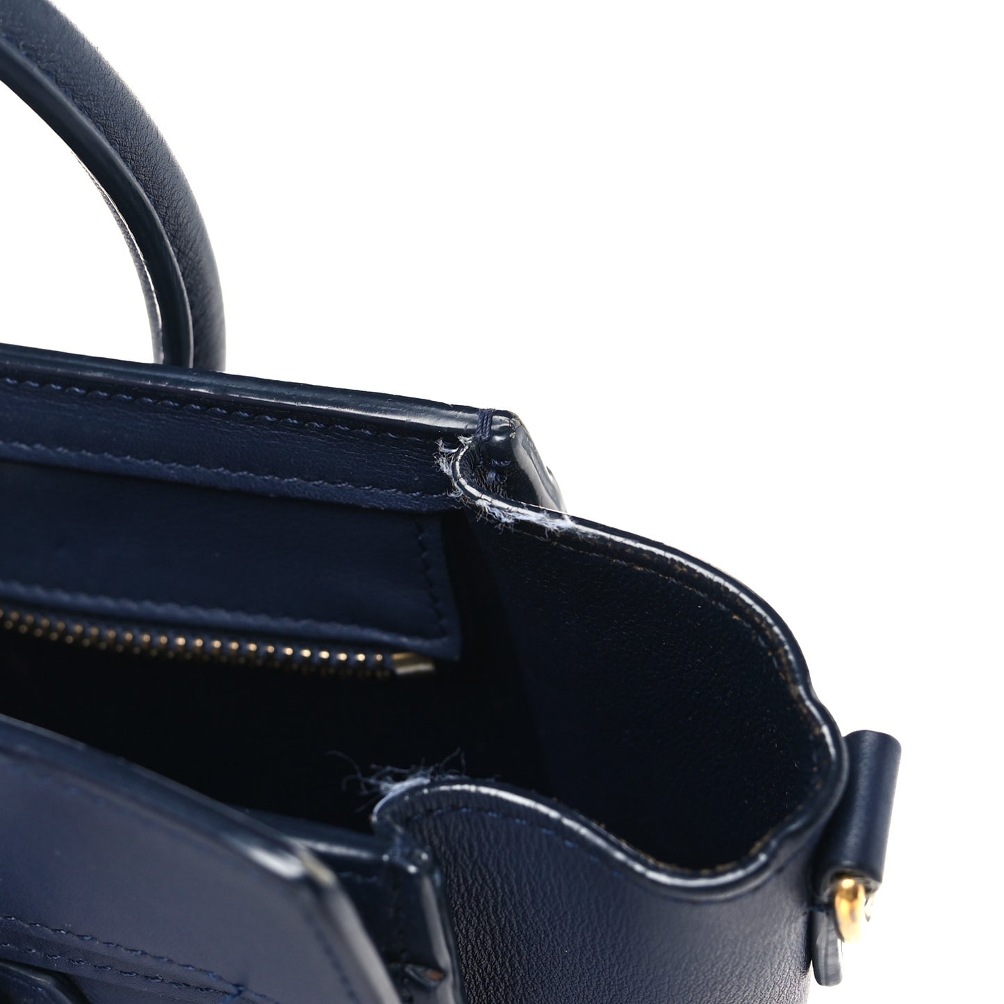 Smooth Calfskin Nano Luggage Navy Blue