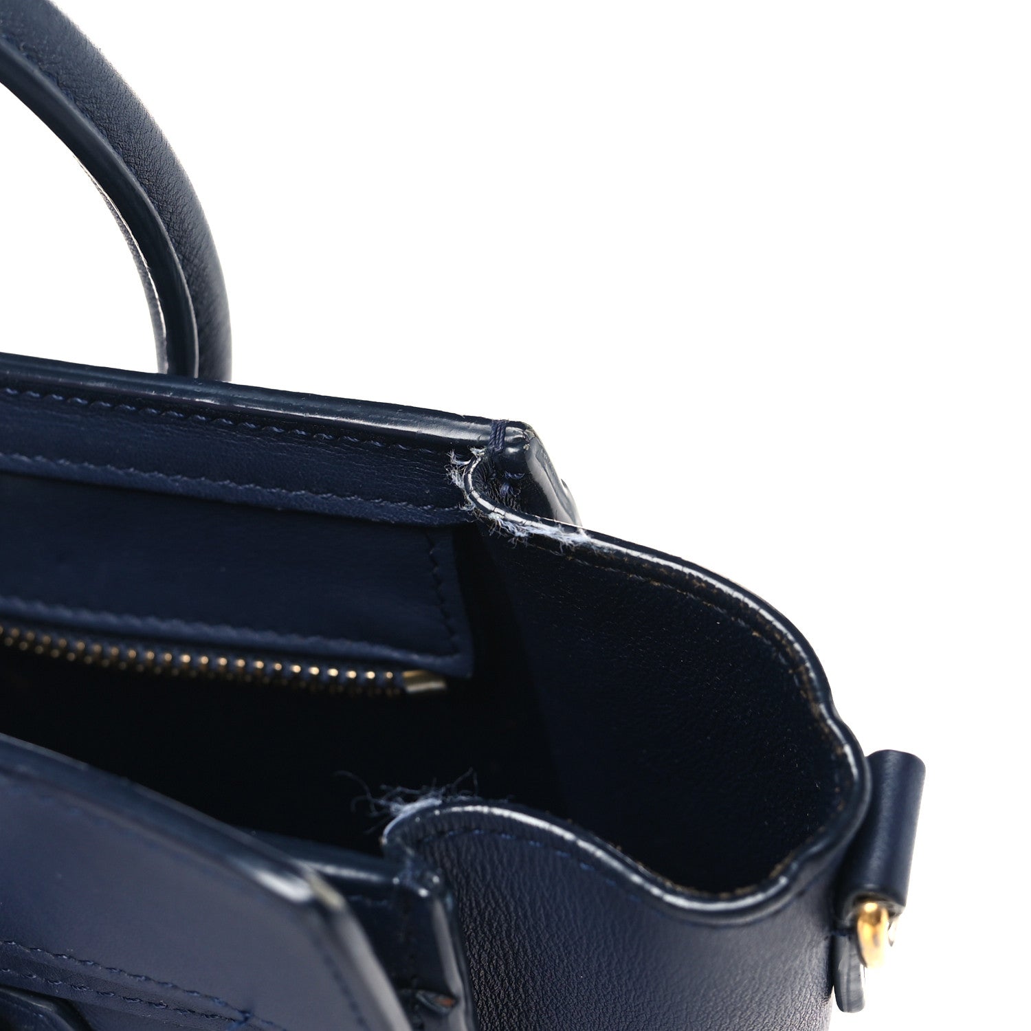 Celine Smooth Calfskin Nano Luggage Navy Blue 12 of 13