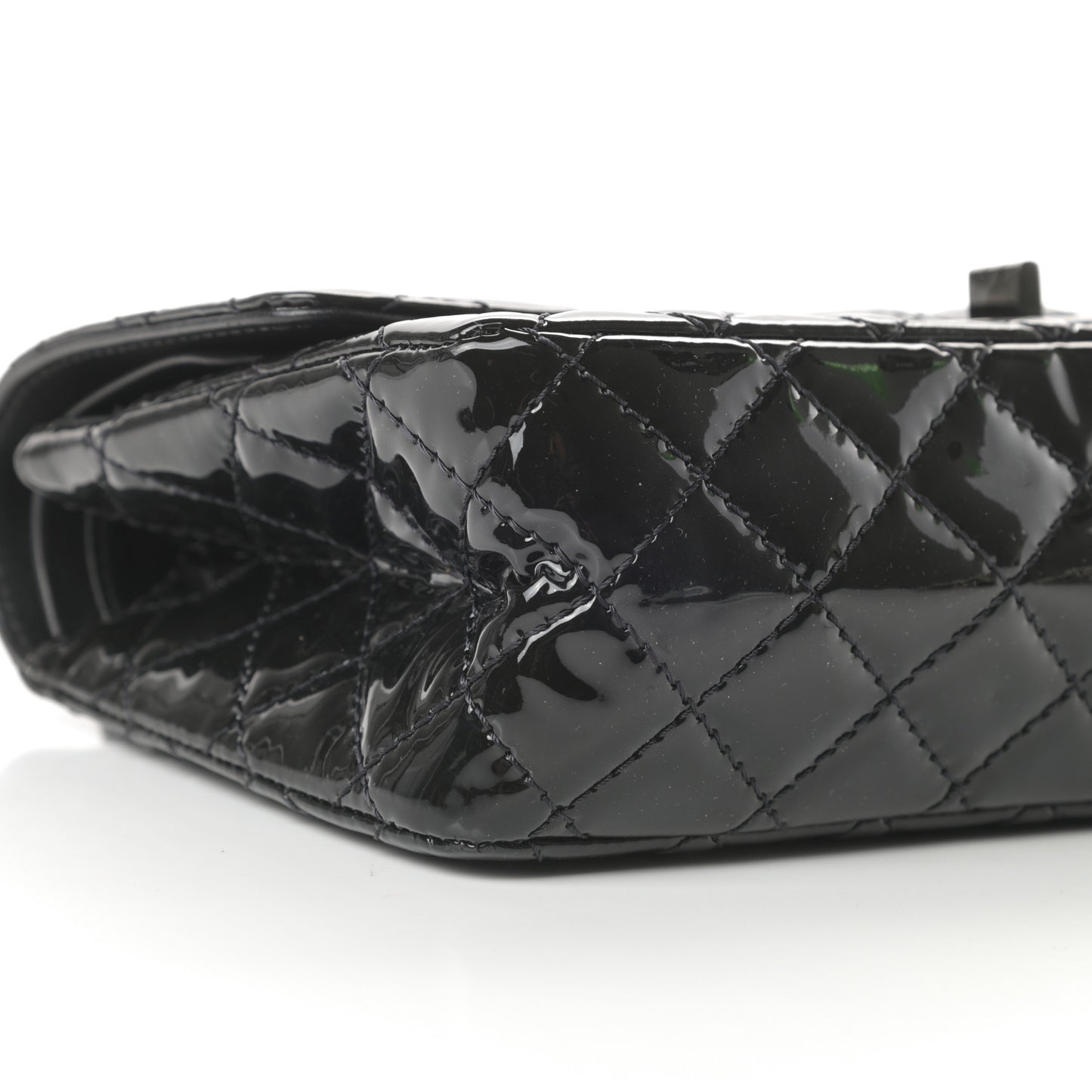 Patent Calfskin Quilted 2.55 Reissue 225 Flap So Black