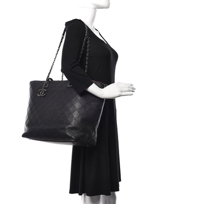 Chanel Calfskin Stitched Large Shopping Tote Black 2 of 14