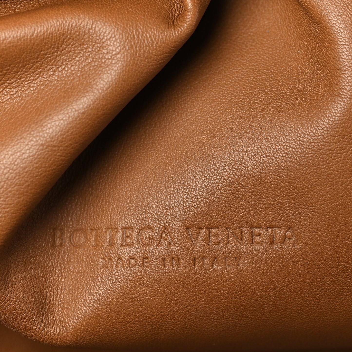 Smooth Butter Calf The Pouch Oversized Clutch Cammello