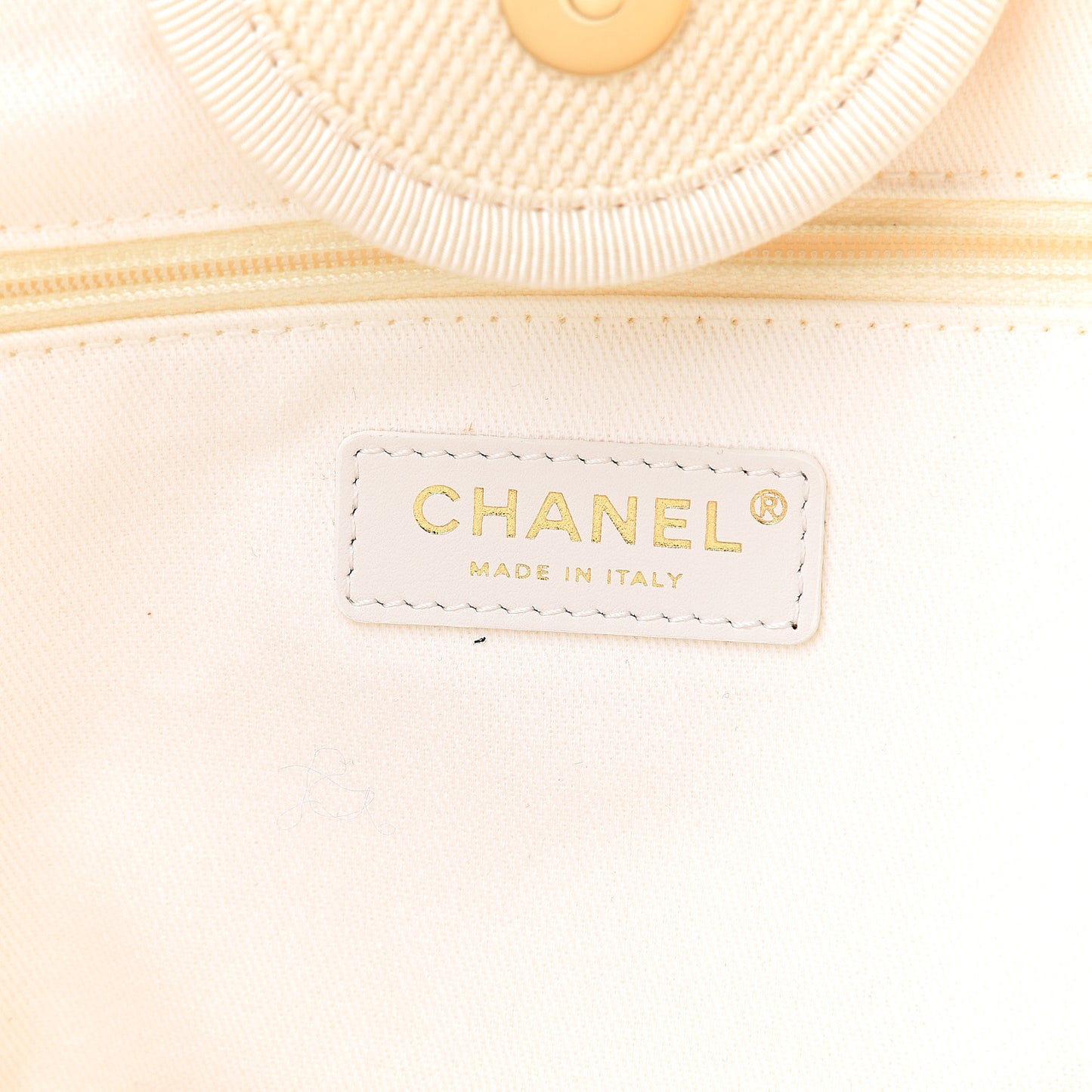 Canvas Pearl Medium Deauville Tote Ecru Beige