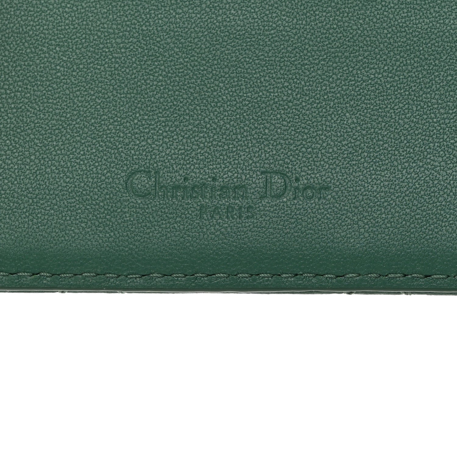 Christian Dior Lambskin Cannage Lady Dior Card Holder Cedar Green 6 of 7