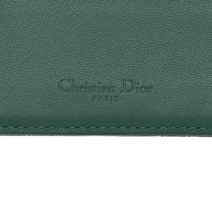 Christian Dior Lambskin Cannage Lady Dior Card Holder Cedar Green 6 of 7