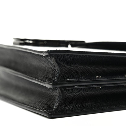Saint Laurent Grain De Poudre Monogram Cassandra Clasp Bag Black Rouge Legion 9 of 10